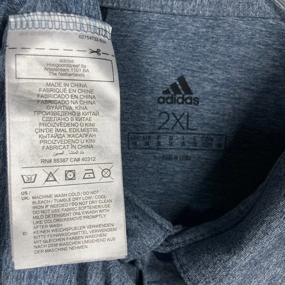 LaSalle University Basketball Polo Shirt Mens 2XL Gray Heathered Short Sleeve